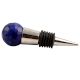 Round Navy Blue Glass Wine Stopper